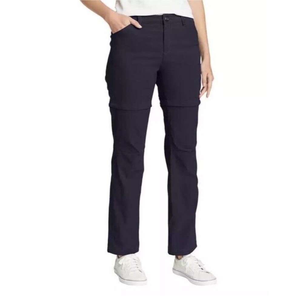 Eddie Bauer Ladies' Convertible Hiking Outdoor Pant Short NEW SIZE 4 Navy Blue